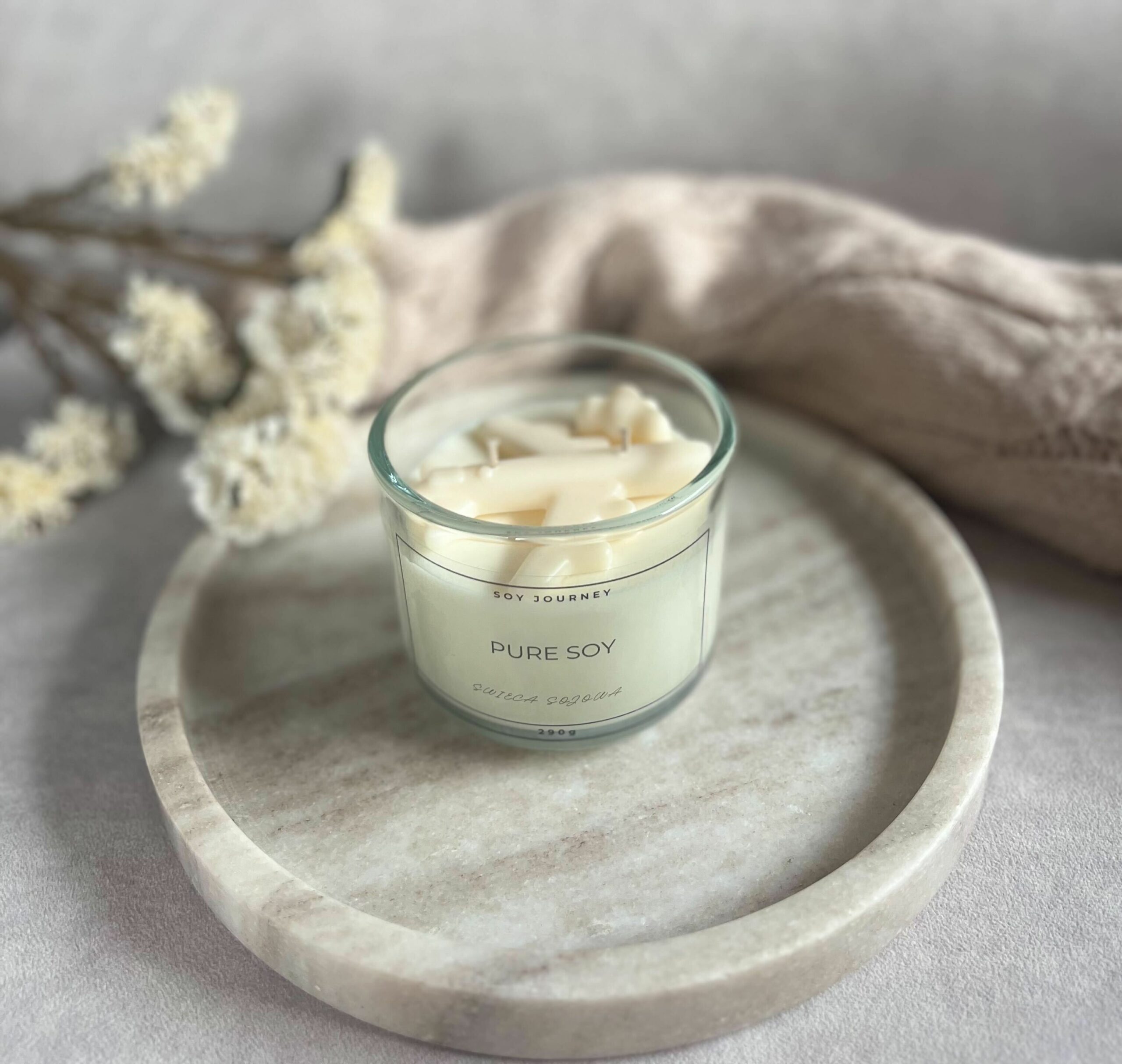 Duża Świeca Sojowa zalewowa z samolotem i serduszkami - obrazek 10