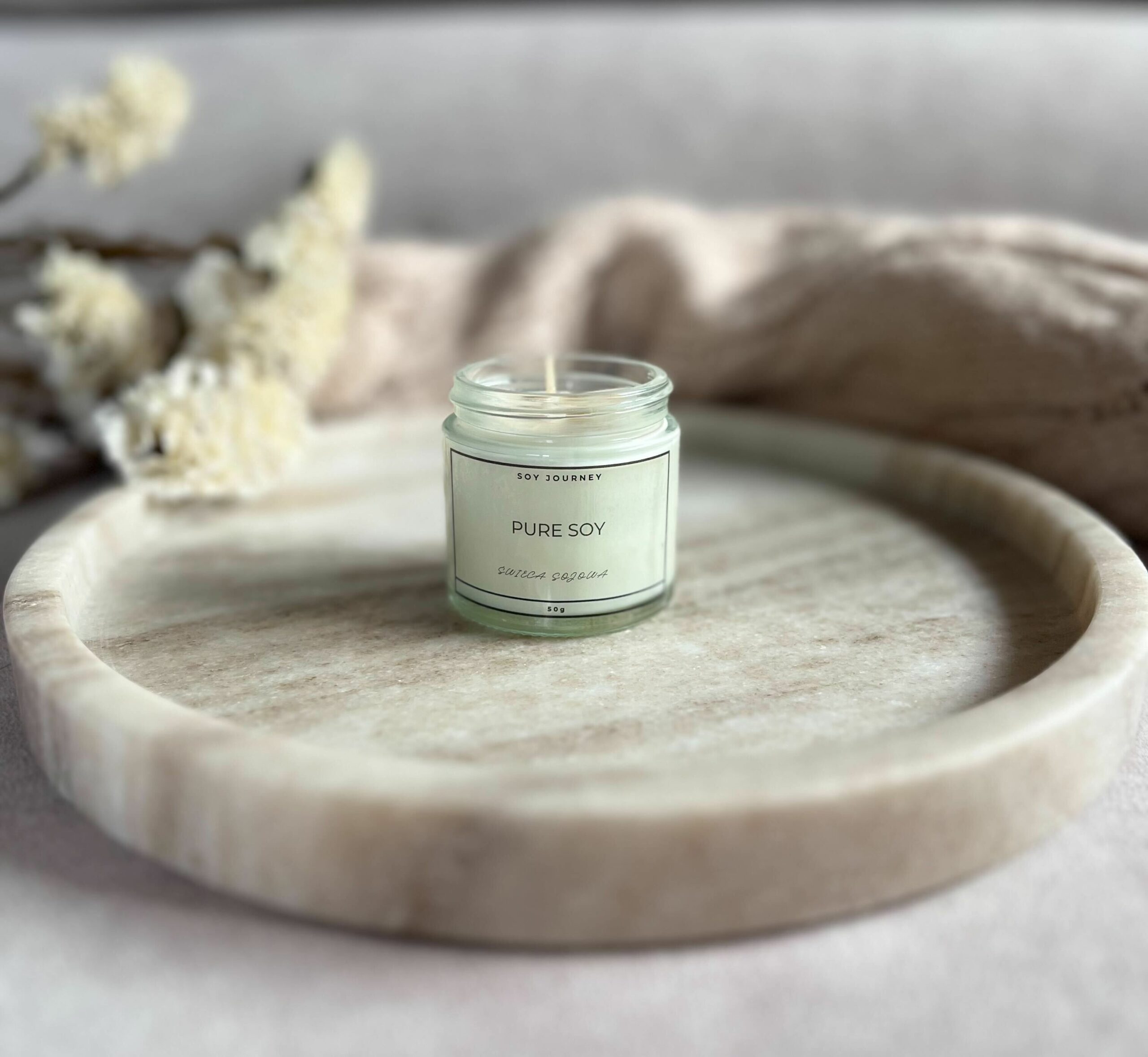 mala swieca sojowa samolociki - 50 g recznie robiona